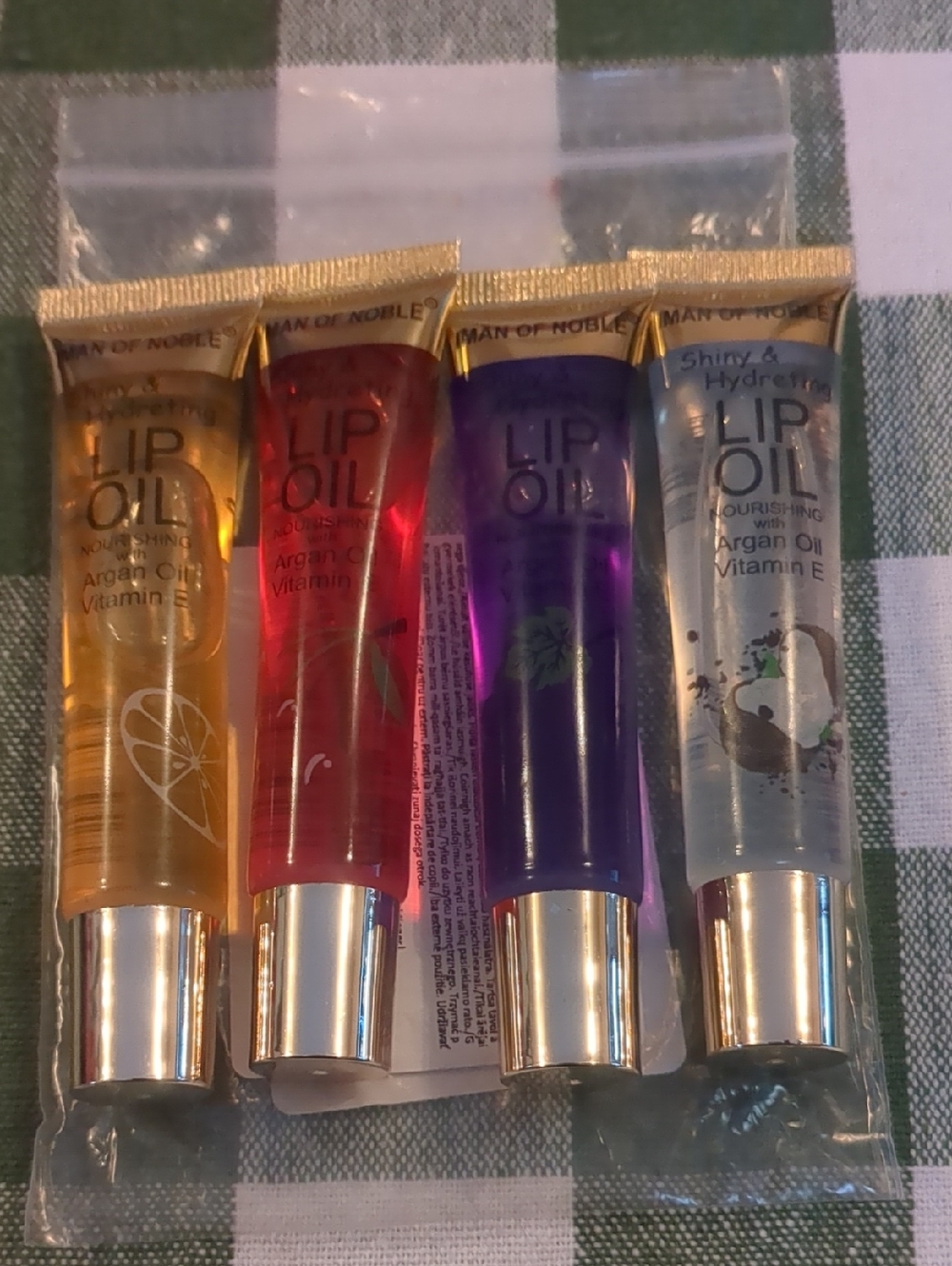 Lip Oil Set – Yellow, Red, Purple, Clear